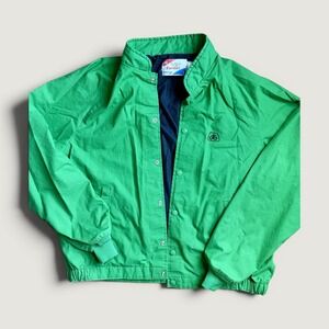 Swingster Pioneer Seed Jacket Mens Large Green Snap Windbreaker Vintage USA Made